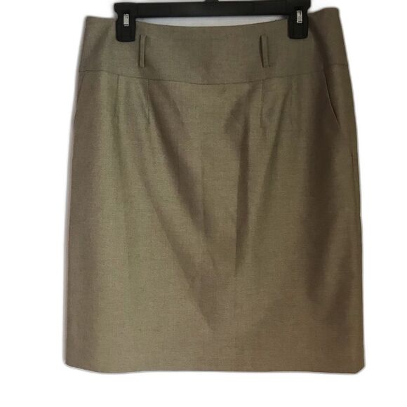 ANTONIO MELANI Brown/Tan Knee-Length Pencil Skirt Women's Size 8 - Picture 1 of 6